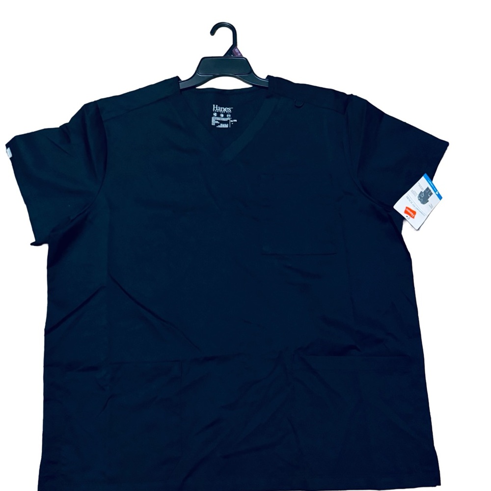 Hanes Men's Comort Plus Navy Blue Scrub Set - Picture 2 of 8
